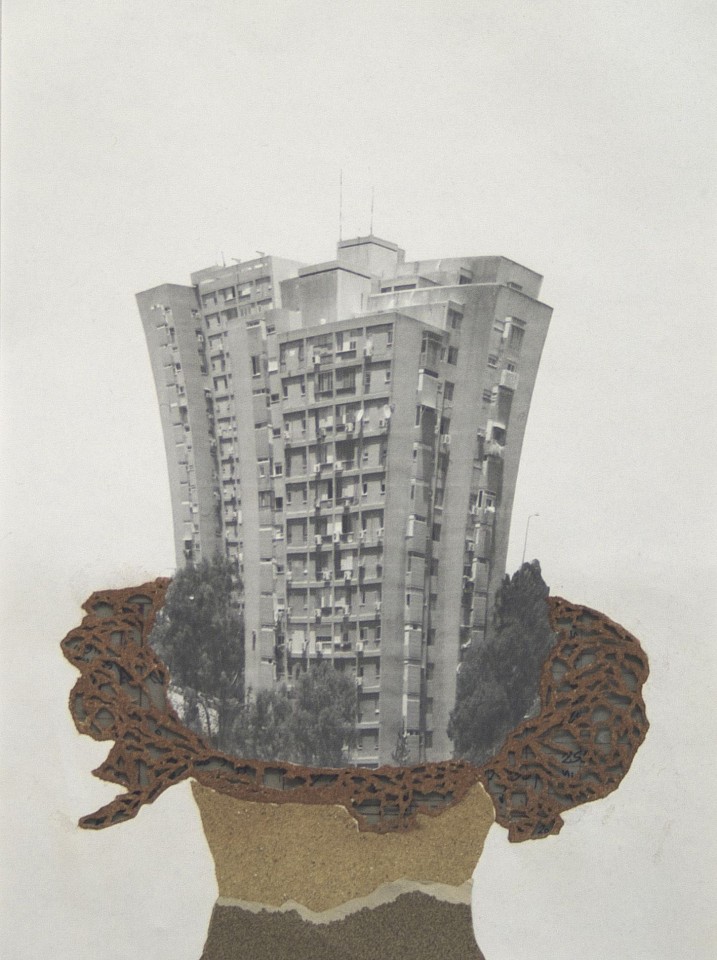 Liat Livni, Untitled
2011, Collage and sand on paper