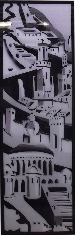 Peleg Dishon, View of Flood # 2, Edition 1/5
2012, Scanned paper cutout on Daisec