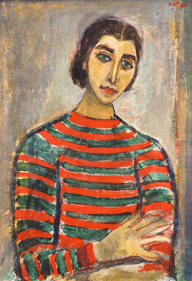Avraham Naton, The Artist's Wife
1946, Oil on cardboard