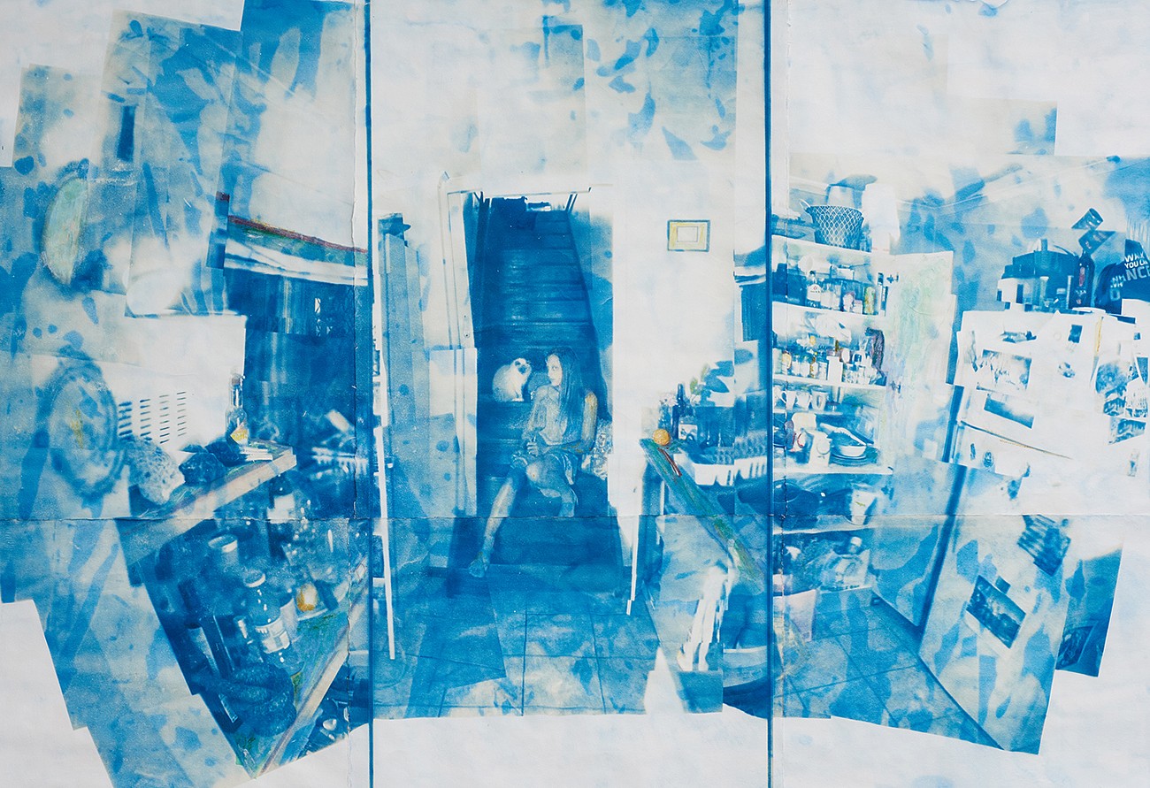 Itamar Freed, Just Before Dinners
2021, Photography, cyanotype and Japanese pigments on Awagami Hosho handmade Japanese paper