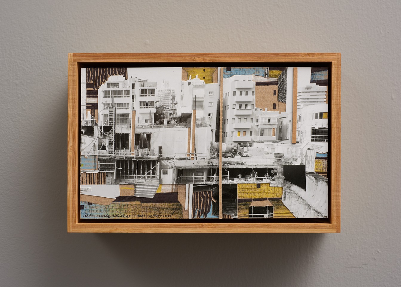 Amir Tomashov, Scaffoldings no.27e
2021, Graphite, ink, marker, crayons and collage on cardboard
