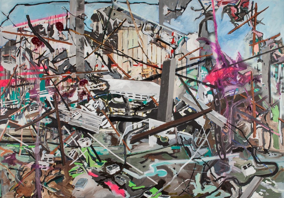 Elad Kopler, Untitled II (Leftovers)
2014, Mixed media on canvas