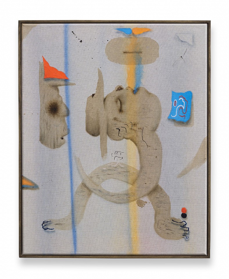 Roy Mordechay, In Position #3
2022, Watercolour, coffee, ink, acrylic and oil on canvas