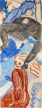 fall dry pastel and acrylic on canvas 1150x60 cm