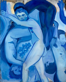 up and down oil on linen 170x137 cm