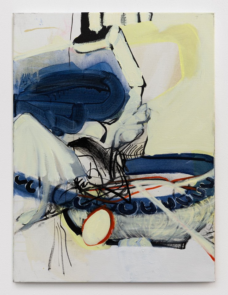 Adi T. Hoffman, And he drank and he lay down and slept
2024, Acrylic, charcoal and oil on canvas