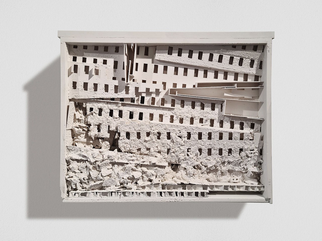 Amir Tomashov, Contingency plan 13
2024, Cardboard, wood, plaster snd synthetic paint in a wood drawer