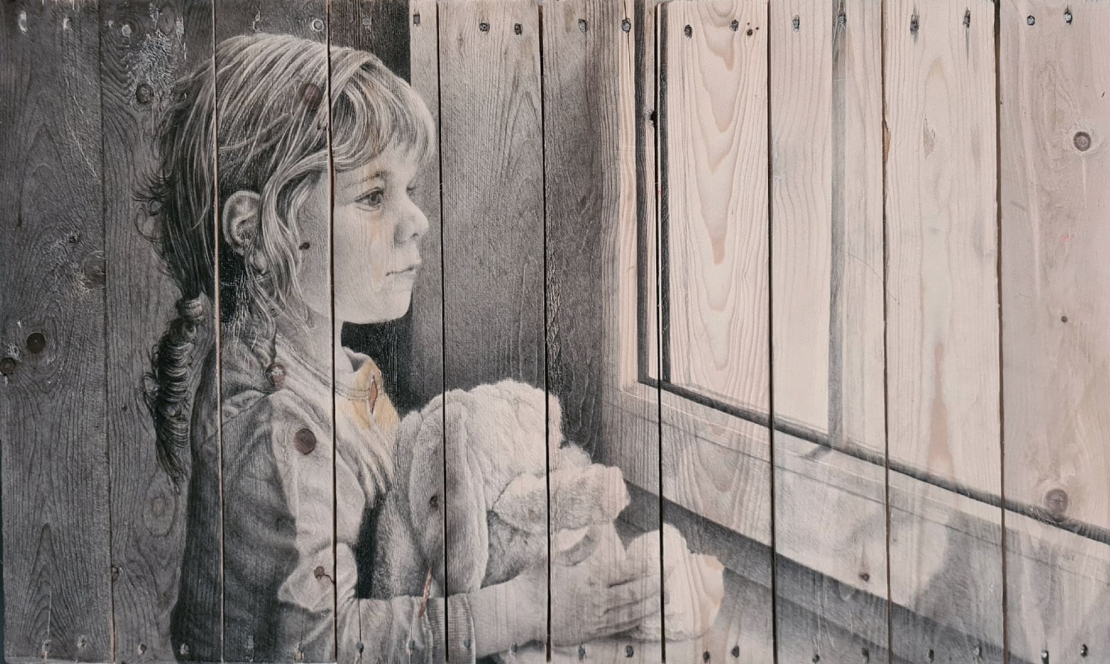 Amir Tomashov, Still Waiting 4
2024, Graphite on wood