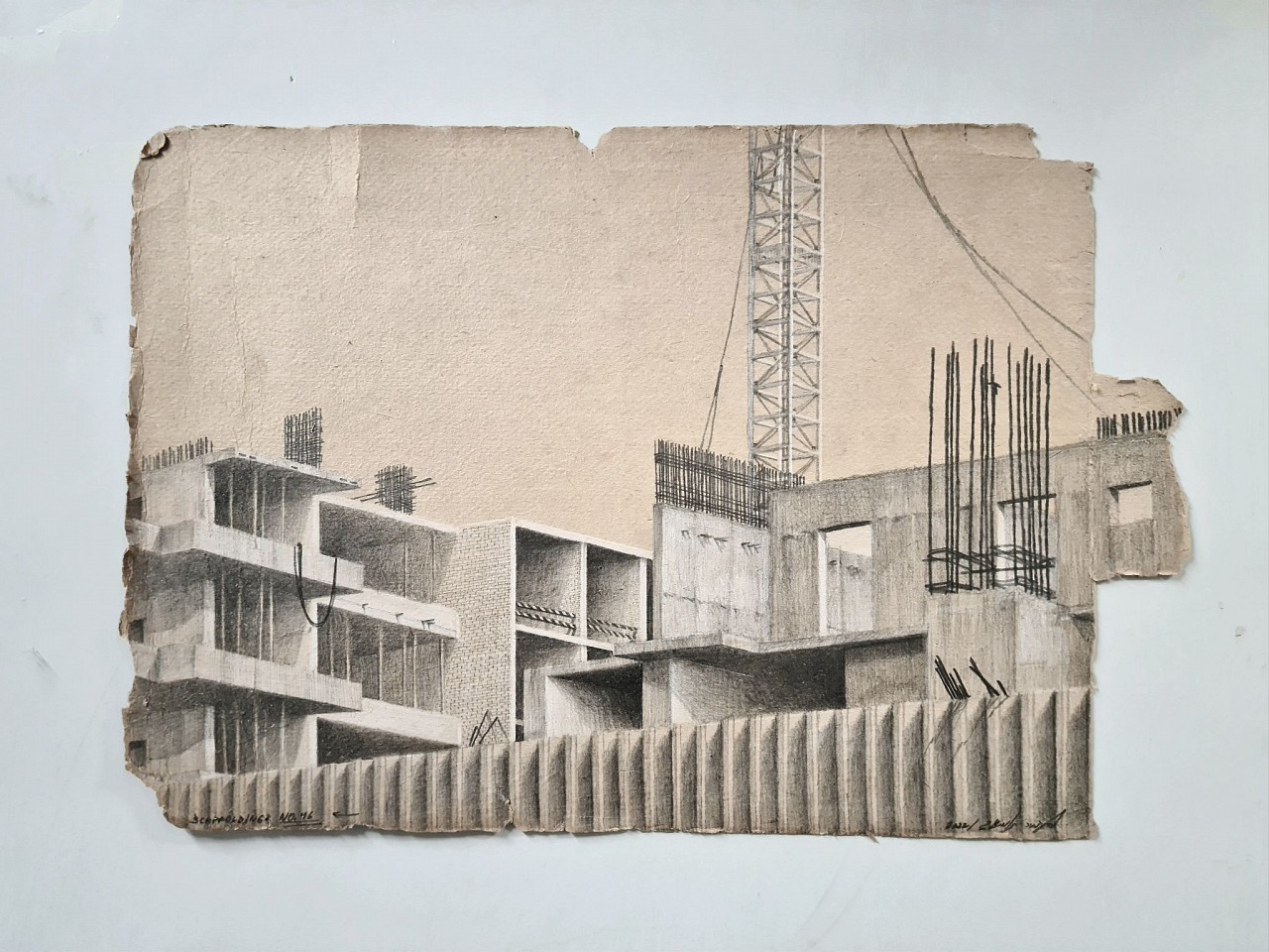 Amir Tomashov, Scaffoldings 46
2023, Graphite on cardboard