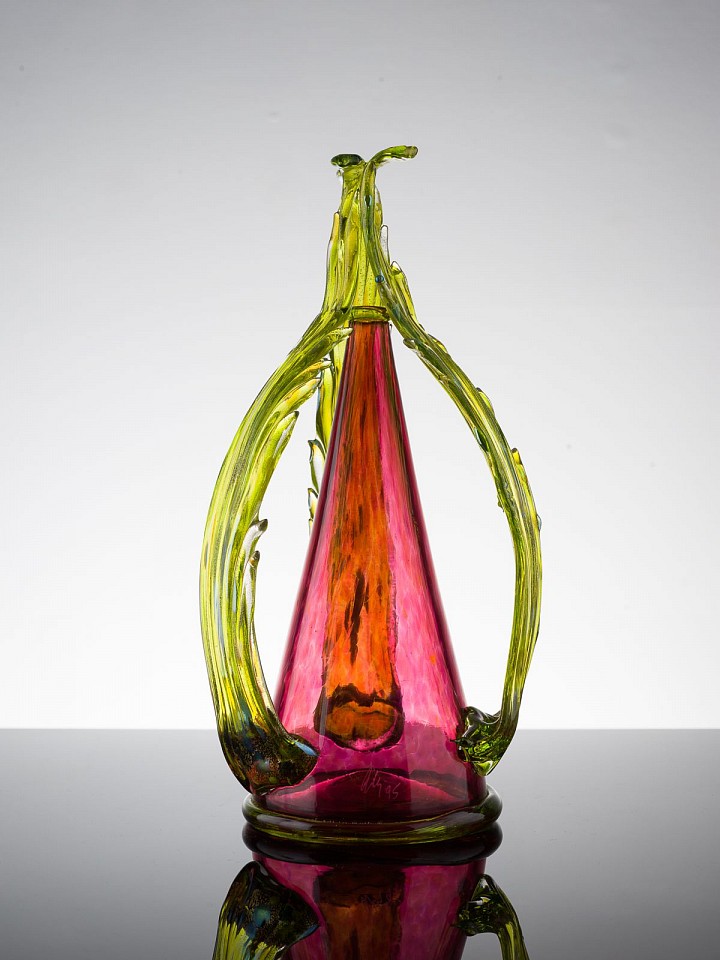Dale Chihuly, Ruby Red Piccolo Venetian with Reduced Green Leaves
1995, Glass