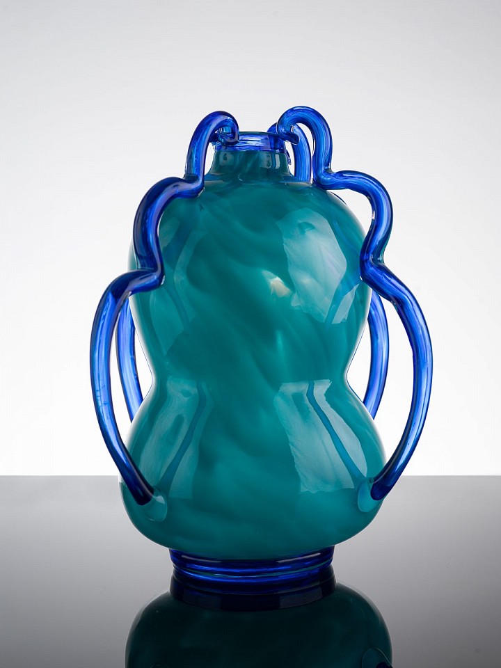 Dale Chihuly, Turquoise Blue Piccolo Venetian with Cerulean Blue Handles
1994, Glass