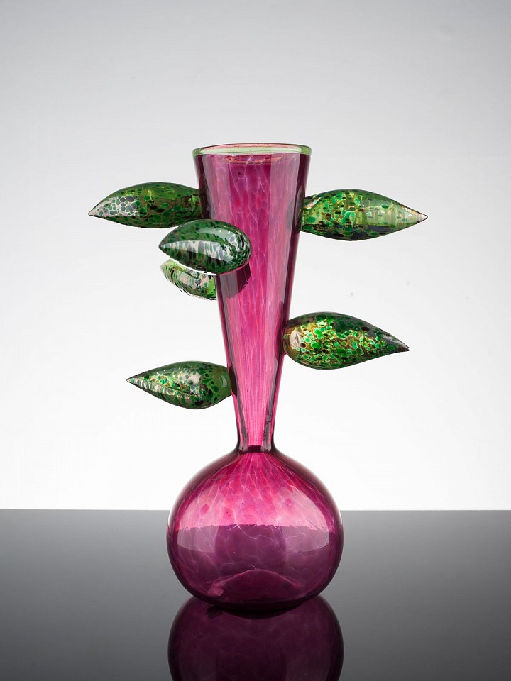 Dale Chihuly, Clear Lilac Rose Piccolo Venetian with Spotted Green Prunts
1994, Glass