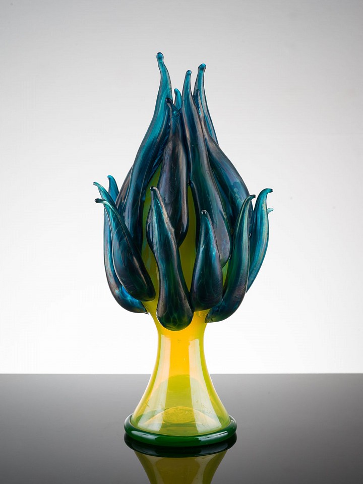 Dale Chihuly, Honeysuckle Piccolo Venetian with Cyan Spires
1997, Glass