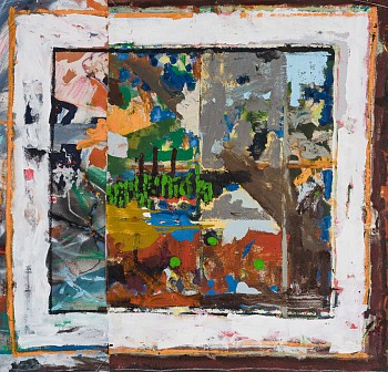 Elad Kopler, Gesture to Gauguin, 2019, Oil and acrylic on canvas, 80 x 77 cm, CELKO211 (2)